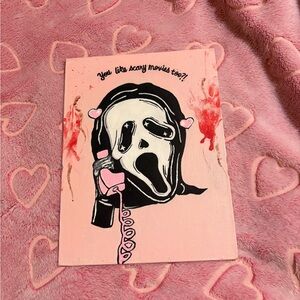 Pink and Black Scream-Inspired Art Print